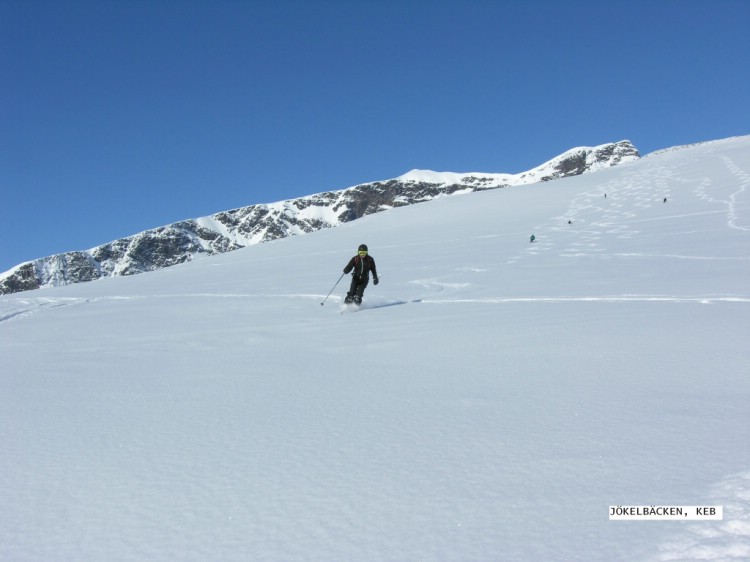 Jökelbäcken on Kebnekaise 4 of April 2009. Photo: Peter Engström 